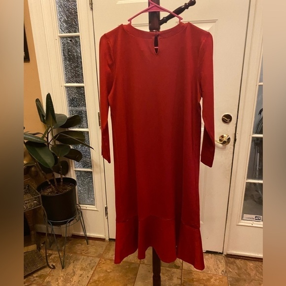 NWT J JILL BRICK RED DRESS SIZE S WITH GREAT STRETCH CAN FIT M - Picture 6 of 7